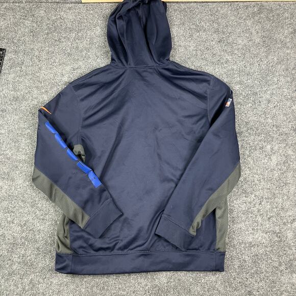 Nike Hoodie Mens Size L Navy Chicago Bears Therma-Fit Full Zip NFL Sweatshirt - Picture 6 of 7